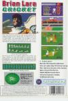 Brian Lara Cricket 96 (March 1996) Box Art Back